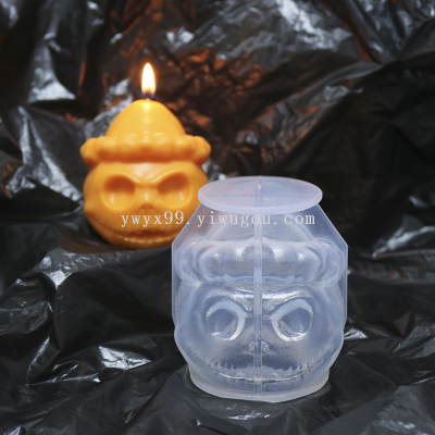 Halloween Candle Silicone Mold DIY Clown Grimace Creative Aromatherapy Candle Grinding Tool
