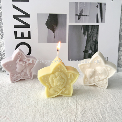12 Constellation Handmade Soap Silicone Mold DIY Aromatherapy Candle Plaster Epoxy Abrasive Tools