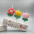 Retro Cartoon Tulip Flower Cake Birthday Candle Artistic Taper and Candle Party Candle