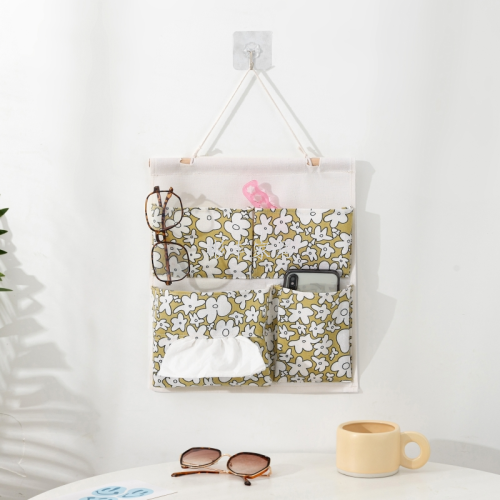 【鱼的故事】布艺挂墙收纳挂袋 床头门后手机置物兜宿舍壁挂神器