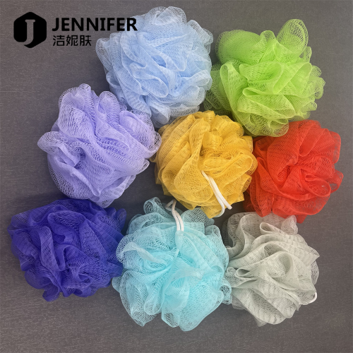 [jie ni skin] bath flower bath ball solid color bath rub back not scattered bath supplies bath flower ball wholesale