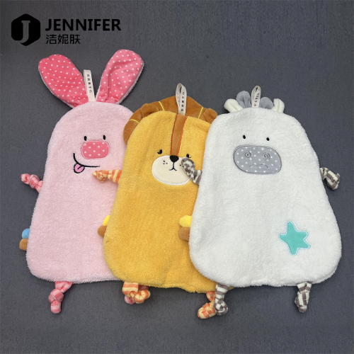 [Jie Ni Skin] Special-Shaped Small Animal Hand Towel Coral Fleece Towel Hanging Absorbent Towel Hanging Kitchen Hand Towel