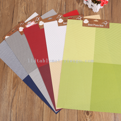 Modern Rectangular European style Textilene Placemat Plaid Table Mat Dining-table Insulation Pad