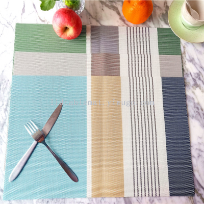 Textilene Placemat Insulation PVC Tablemat Western-Style Placemat Non-Slip Bowl Mat Thickened Jacquard Woven Tablecloth for Daily Use