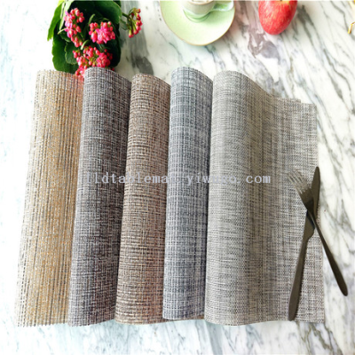 Wholesale PVC jacquard table mat linenette placemat Household Textilene dish mat coffee Pad