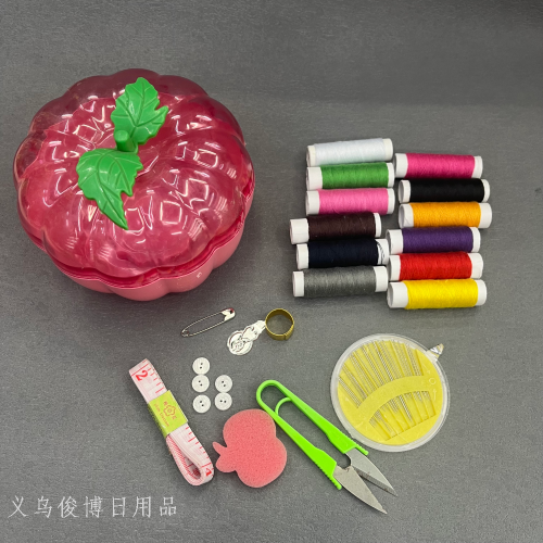 [Junbo] Apple Shape Household Sewing Box Set Multi-Function Sewing Kit Sewing Sewing Sewing Sewing Hand Sewing Needle Small 