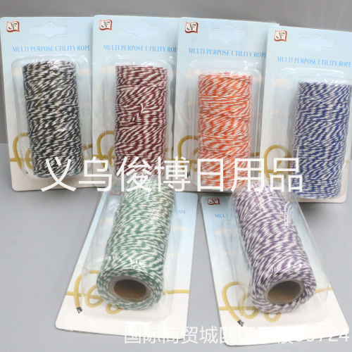 hand rub cotton thread large roll multi-color section dyed gradient strand dragon boat festival diy hand woven necklace bracelet wire