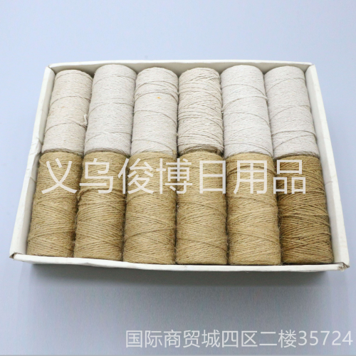 Tied Rope Thick and Thin Colored Cotton Twine Hemp Rope String DIY Handmade Finish Braided Rope Drawstring