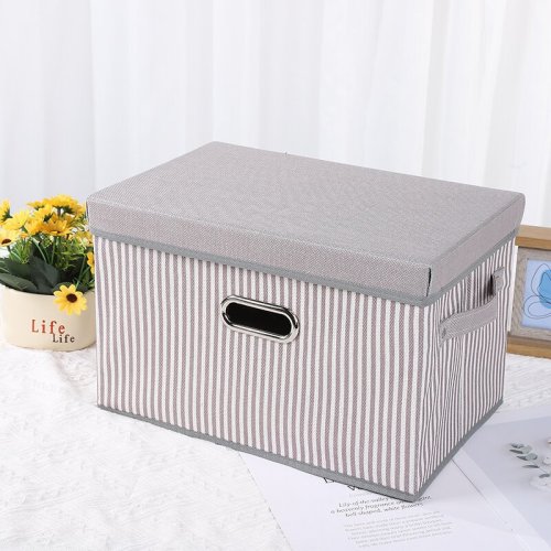 可折叠衣服收纳箱家用衣柜收纳盒带手提储物箱杂物布艺带盖整理箱