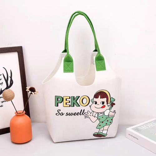 新款网红毛毡包手提卡通学生可爱手提包伴手礼礼盒量毛毡布手提包