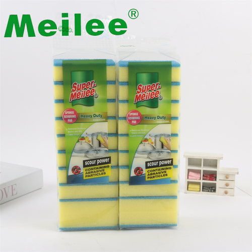 【Meilee】10片袋装海绵长方形百洁布海绵块厨房洗碗布刷锅海绵块