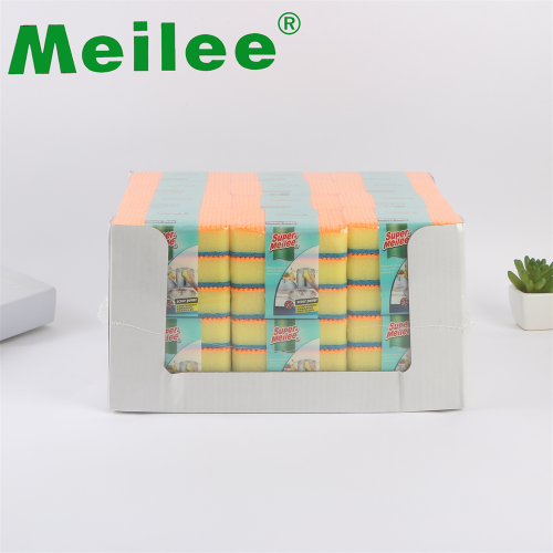 【Meilee】24套盒装3片装方形海绵擦洗碗海绵清洁擦百洁布抹布