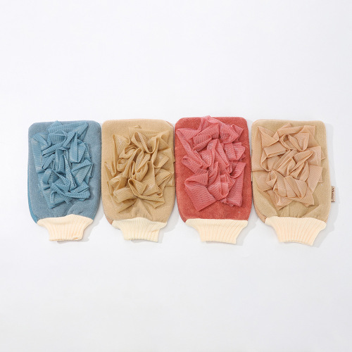 沐浴花搓澡神器强力搓泥搓背不伤皮肤二合一起泡沐浴球手套新款