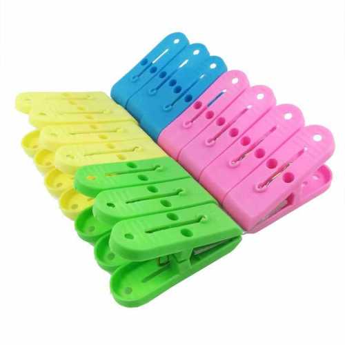 彩色塑料小夹子晒衣夹裤袜夹收纳夹儿童弹簧夹平口夹子14只装