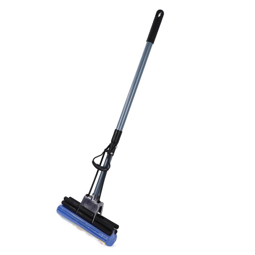 厂家直供 铁杆拖把 塑料拉手胶棉挤水拖把 拖把配件