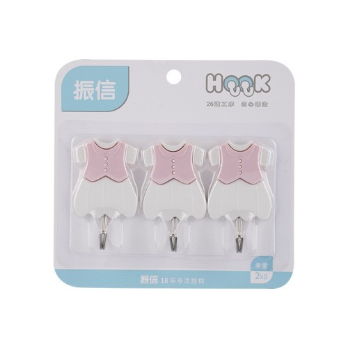 振信2140粘钩批发创意衣钩塑料挂钩北欧简约粘钩  厨房粘钩