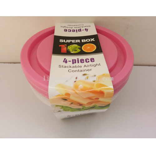plastic crisper sealed microwave lunch box adult lunch box food storage box 4-piece set
