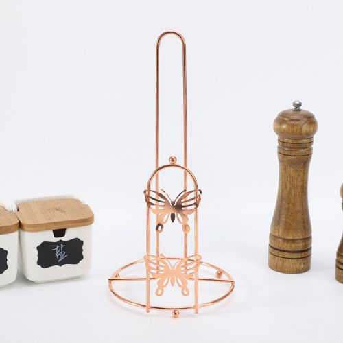 厂家直销高档铁艺纸巾架 厨房用纸巾筒立式 大蝴蝶大茶壶纸巾架