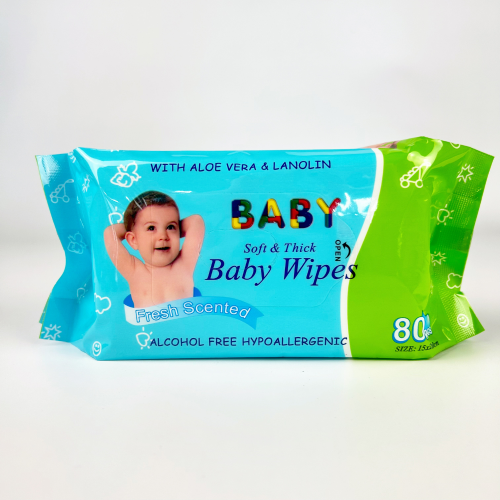 OEM婴儿湿巾纸新生手口专用屁宝宝幼儿童80抽包装一次性湿巾