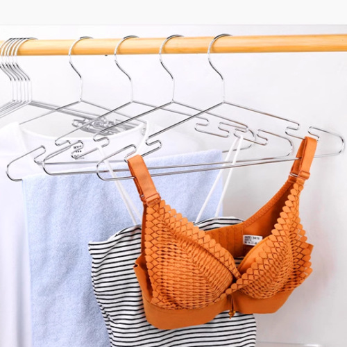 household stainless clothes hanger hanger metal electroplating clothes hanger high manganese steel material outdoor drying groove iron clothes hanger
