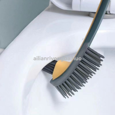 Plastic Handle Silicone Brush Plastic Small Brush a Set of Cleaning Toilet Brush Can Be Taken Apart and Washed, Easy to Take Care of Toilet Brush