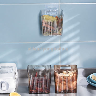 Transparent Striped Storage Drain Seamless Multifunctional Hanging Storage Box Color Mixed