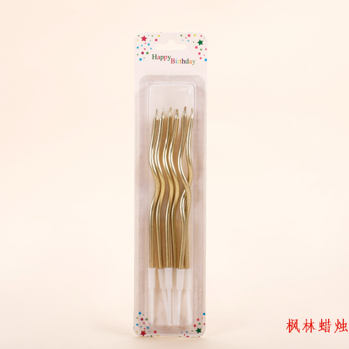 factory direct sales birthday candle birthday party supplies party candle electroplating cake baking supplies curve candle