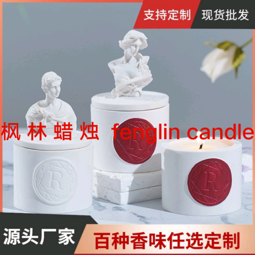 statue aromatherapy candle essential oil soy wax niche high sense gift fragrance cup diffuse decoration hand gift wholesale