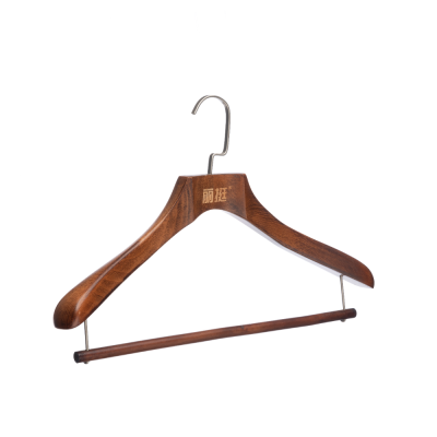 Solid wood men's hanger suit wide shoulder suit hanging custom brand clothing store hotel clothes support