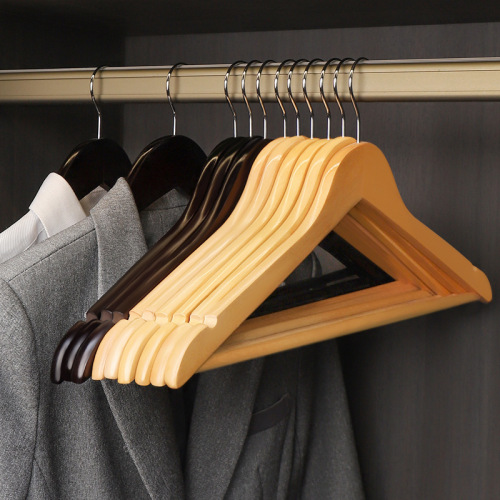solid wood hanger adult wooden hanger clothing store vintage display hanger hotel storage solid wood hanger wholesale