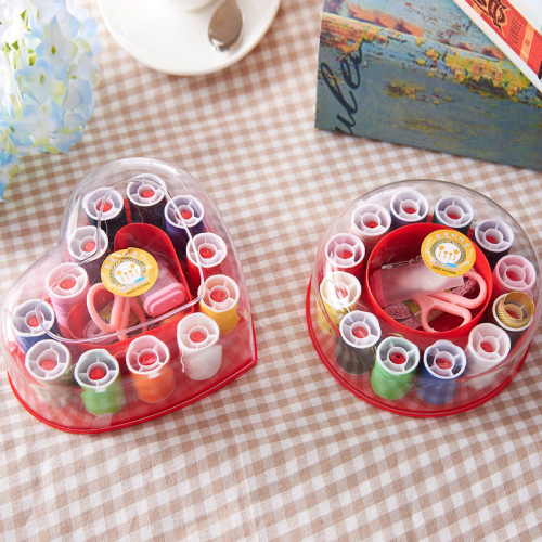 portable sewing box sewing bag household multifunctional sewing box storage box sewing bag travel supplies heart-shaped