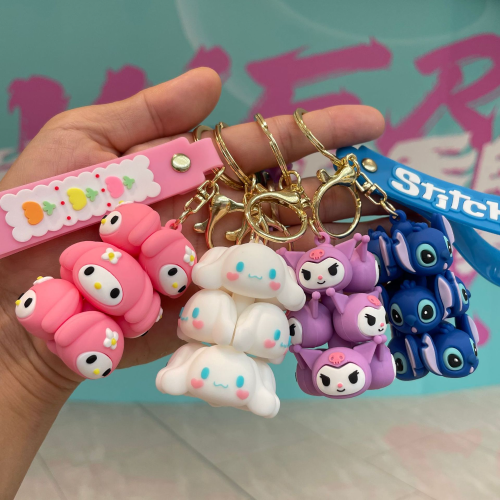 50 cute pet jenga keychain doll schoolbag pendant car pendant crane machine small gift wholesale