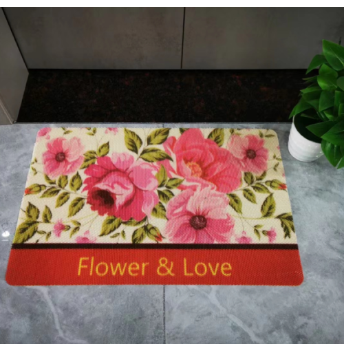 pvc silk ring floor mat door mat color printing rubbing non-slip carpet living room splicing pattern door mat puzzle floor mat