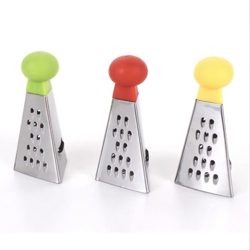 3.5寸混色球柄不锈钢三面刨 迷你刨丝器 厨房小工具