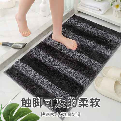 cross-border new hot chenille couple bedroom bathroom door carpet mat non-slip absorbent foot mat