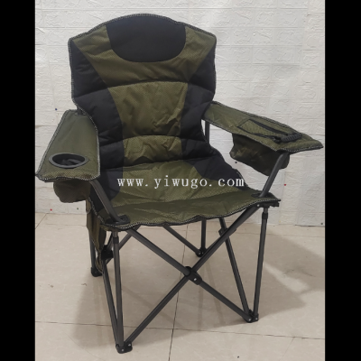 Outdoor Camping Folding Chair Portable Thermal  Chair Thick Oxford Cloth Beach Chair Comfortable Backrest Fishing Chair