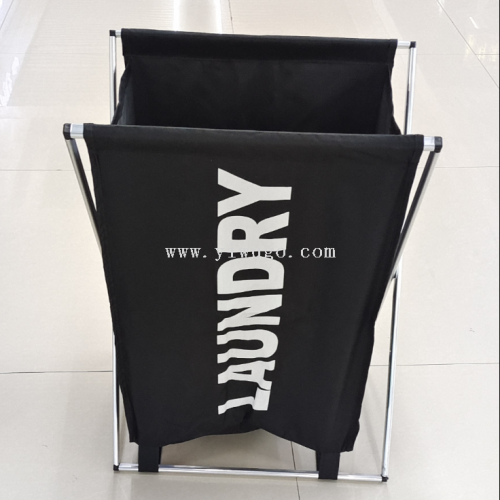 single-grid nordic fabric large laundry basket dirty clothes basket foldable separated dirty clothes household waterproof laundry basket