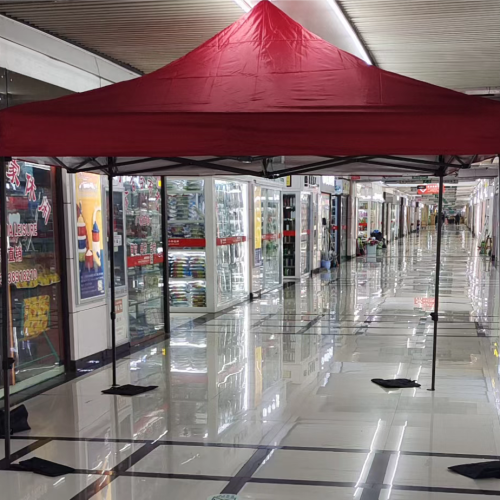 Spot 3 M * 3 M Iron American Spire Folding Tent 180G Black Polyester Cloth plus Pa Coating with Oxford Cloth