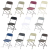 White Venue Chair Training Conference Office Folding Chair Plastic Backrest Learning Activity Exhibition Chair
