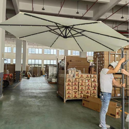 3 m 8-strand garden umbrella with light outdoor stall large sun umbrella outdoor garden roman umbrella balcony outdoor table and chair umbrella