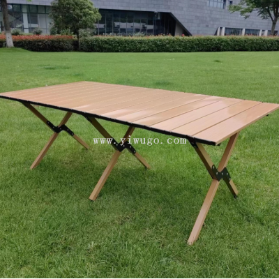 Folding Table Outdoor Aluminum Alloy Egg Roll Table Portable Table and Chair Set Picnic Camping Barbecue Equipment Beach Table