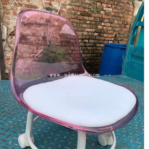 Internet Celebrity Small Stool Universal Wheel Pulley Low Stool Baby Caring Fantastic Product Acrylic Transparent Children Baby Toddler Stool