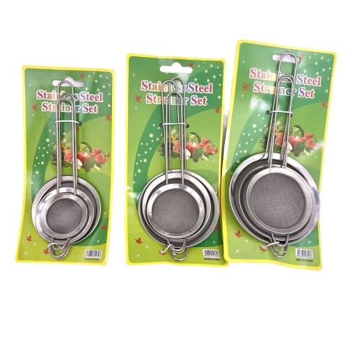 厂家直发不锈钢3PC直纹宽边尖耳油格过滤网漏油炸烧烤油渣过滤