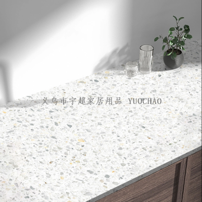 Self-Adhesive High Temperature Resistance Oil-Proof Antifouling Sticker Home Stove Tile Light Color Marble Kitchen Oil-Proof Stickers Oilproof Wall Sticker