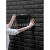 3d Self-Adhesive Small Black Brick Pattern Waterproof Moisture-Proof Surface Refurbished Wallpaper Bedroom Background Wall Foam Decorative Sticker