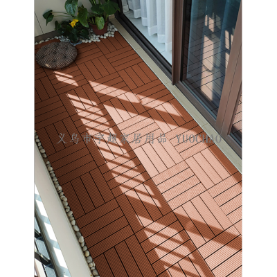 Anti-Corrosion Plastic Wood Floor Outdoor Balcony Floor Splicing Floor Terrace Garden Renovation Self-Paving Waterproof Floor Decoration