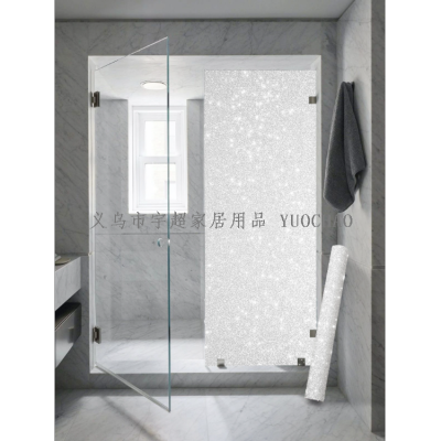 Frosted with Flash Point Glass Paster Transparent Opaque Toilet Shower Door Anti-Exposure Anti-Peeping Privacy Static Film