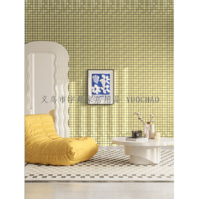 25/25 Brushed Aluminum Board Mosaic Tile Sticker Kitchen Bathroom Pool Wall Decoration Sticker Waterproof and Wiping