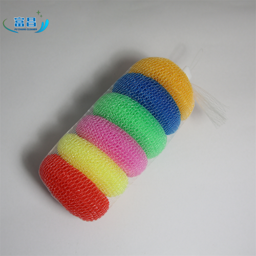 2 yuan shop wholesale stall cleaning ball tennis 7g plastic nylon color cleaning ball 5 pack cleaning supplies