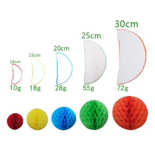 8-Inch Honeycomb Ball Paper Honeycomb Ball Ornaments Color Honeycomb Lantern round Honeycomb Lantern Pendant Decoration Supplies